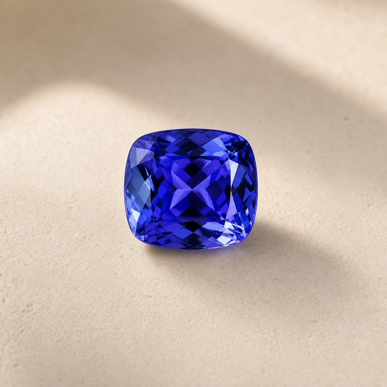 Tanzanite chauffée coussin