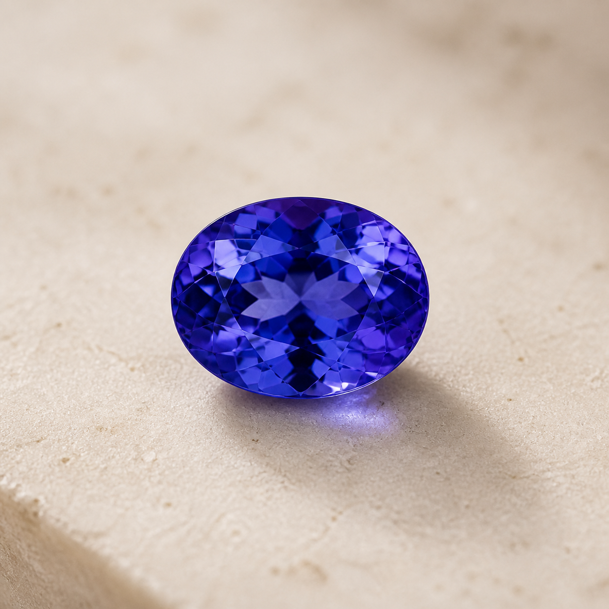 Tanzanite chauffée ovale